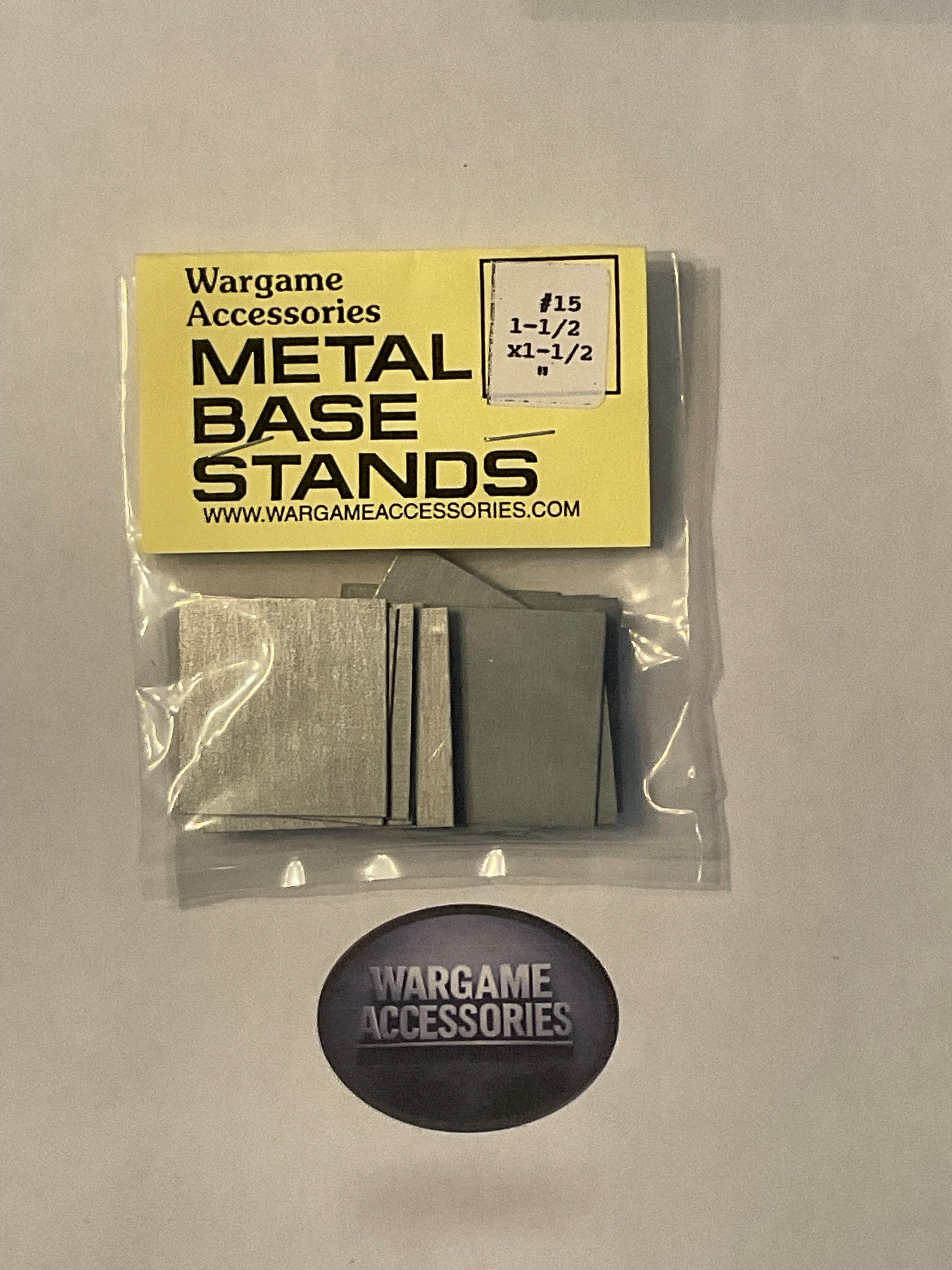 Metal Bases - US Standard (inches)