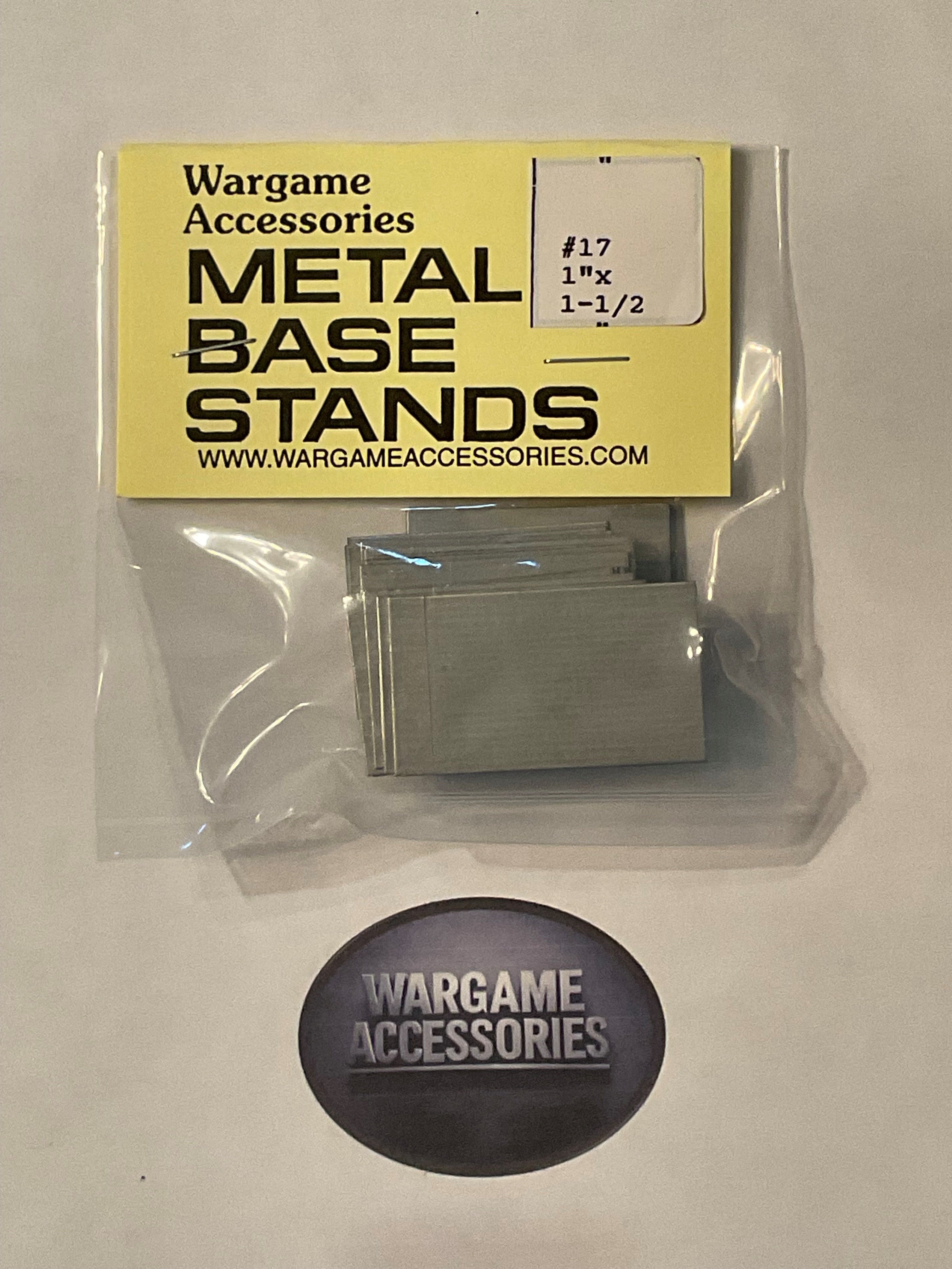 Metal Bases - US Standard (inches)