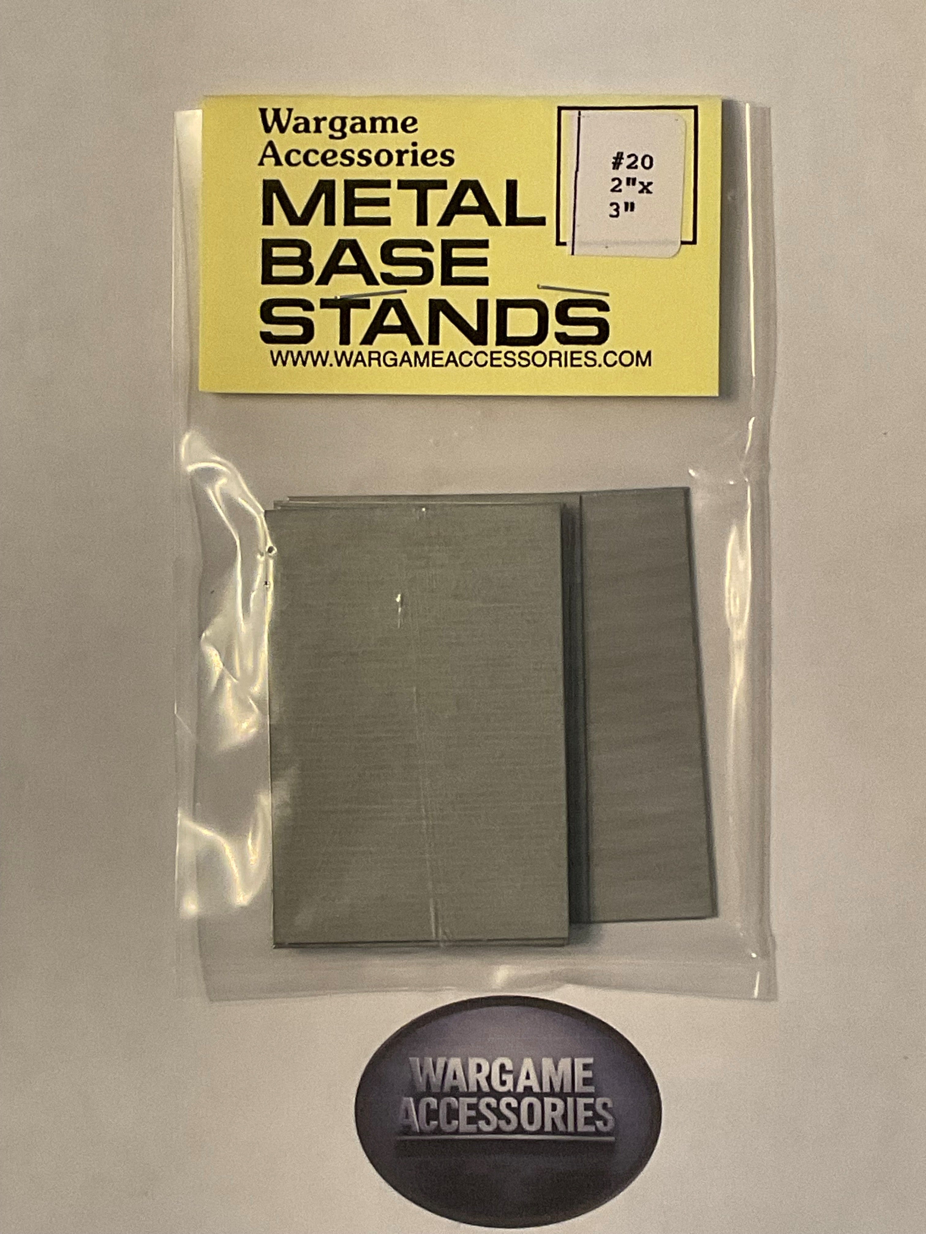 Metal Bases - US Standard (inches)