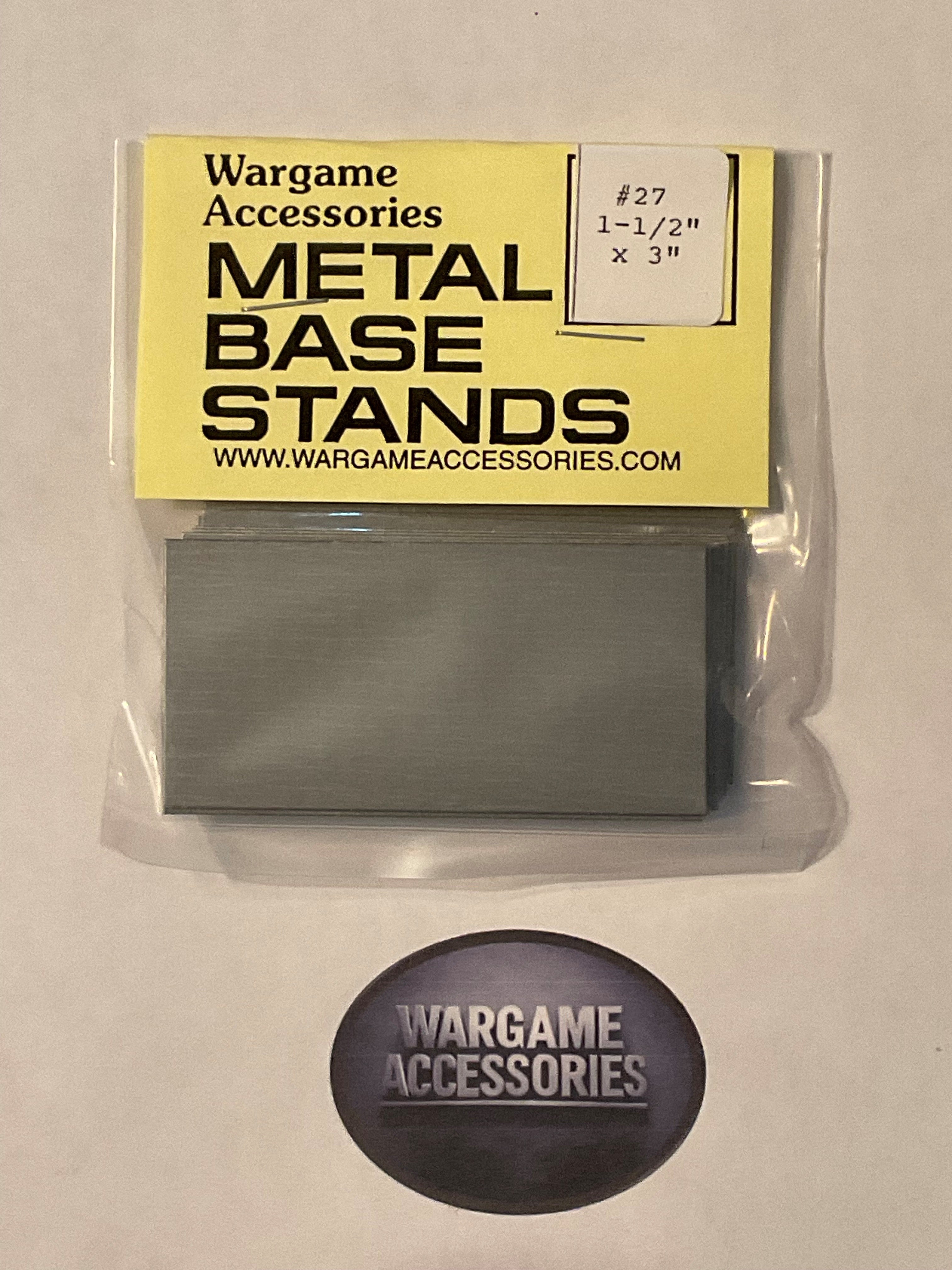 Metal Bases - US Standard (inches)