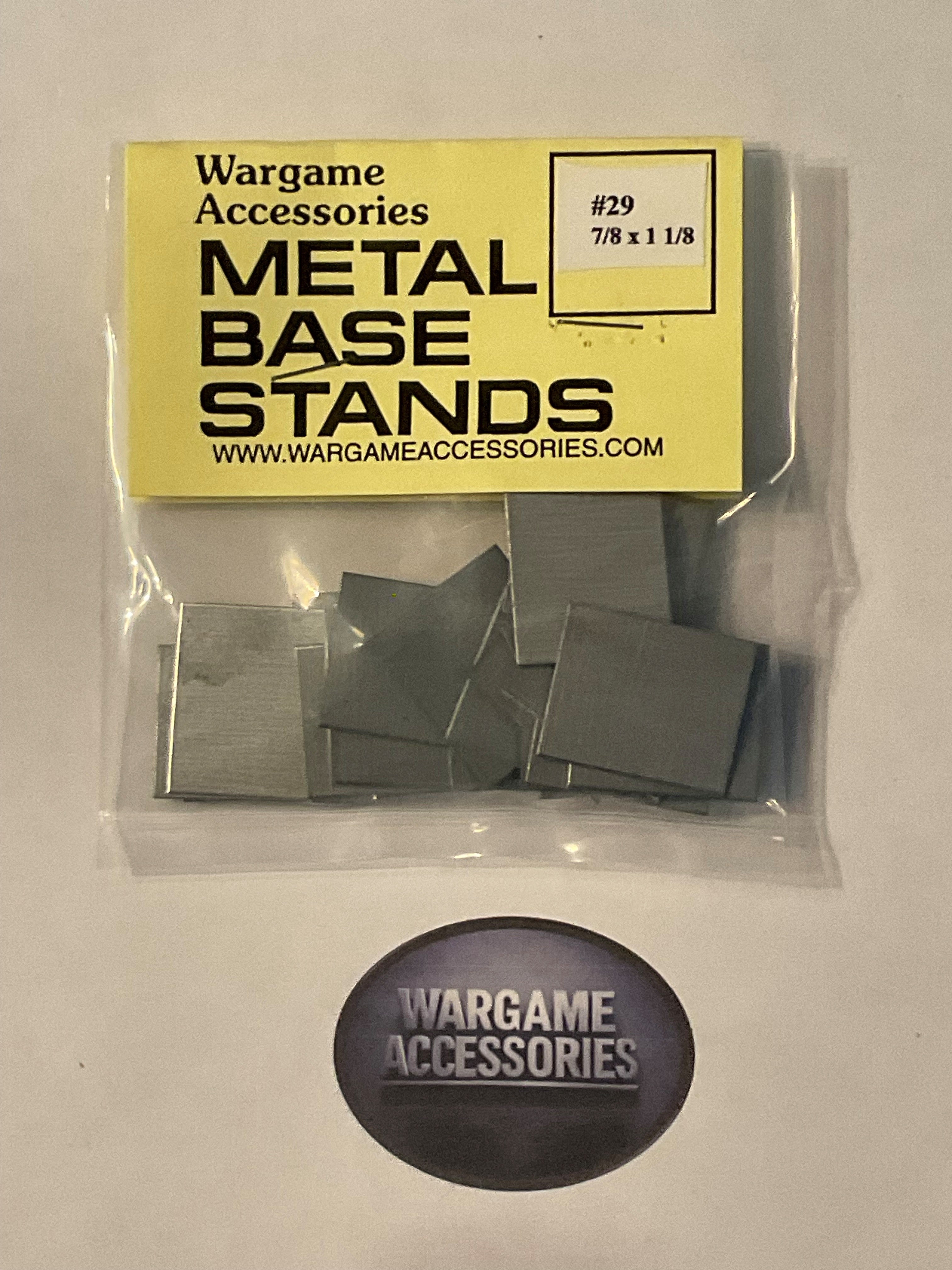 Metal Bases - US Standard (inches)