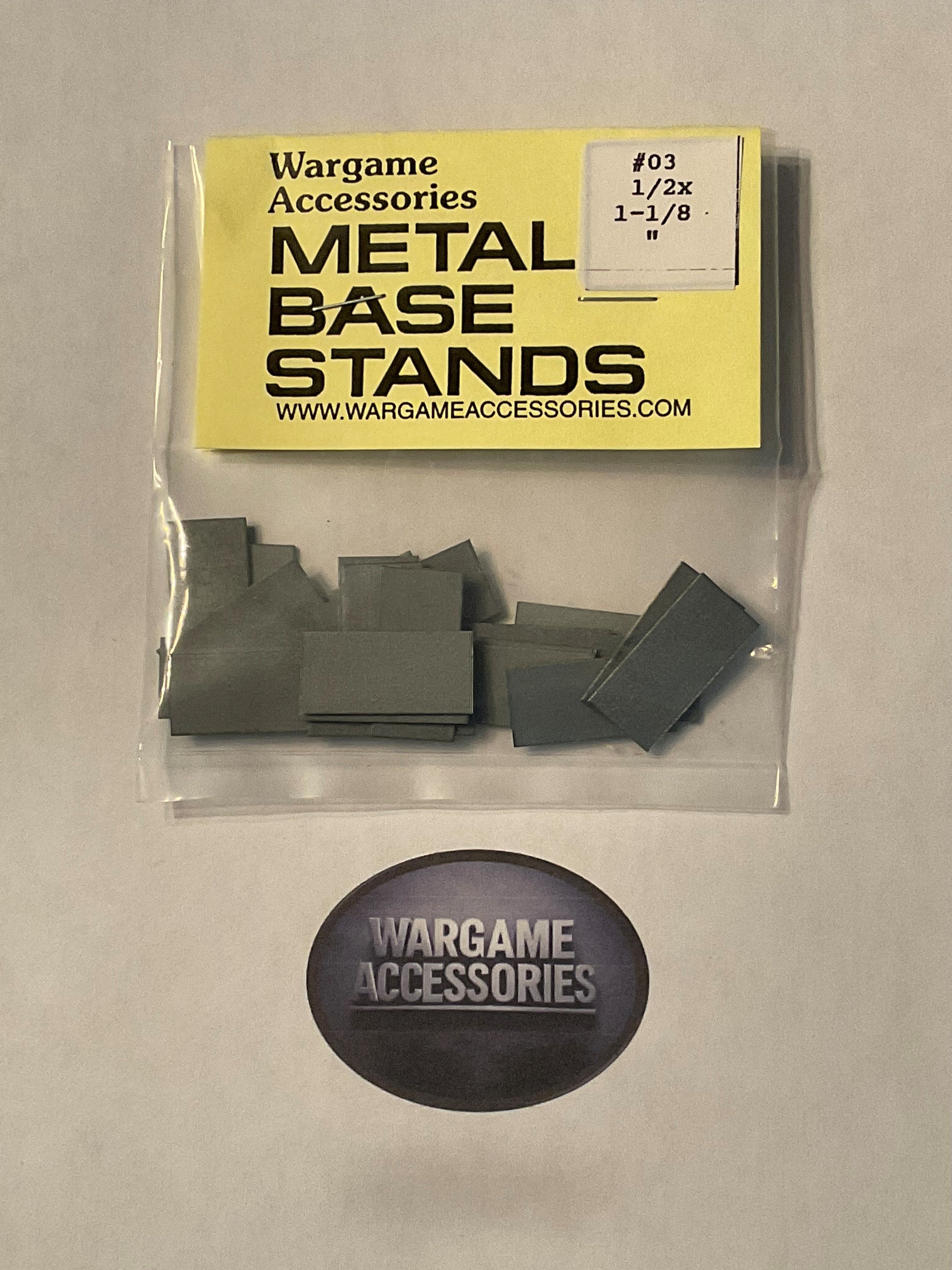 Metal Bases - US Standard (inches)