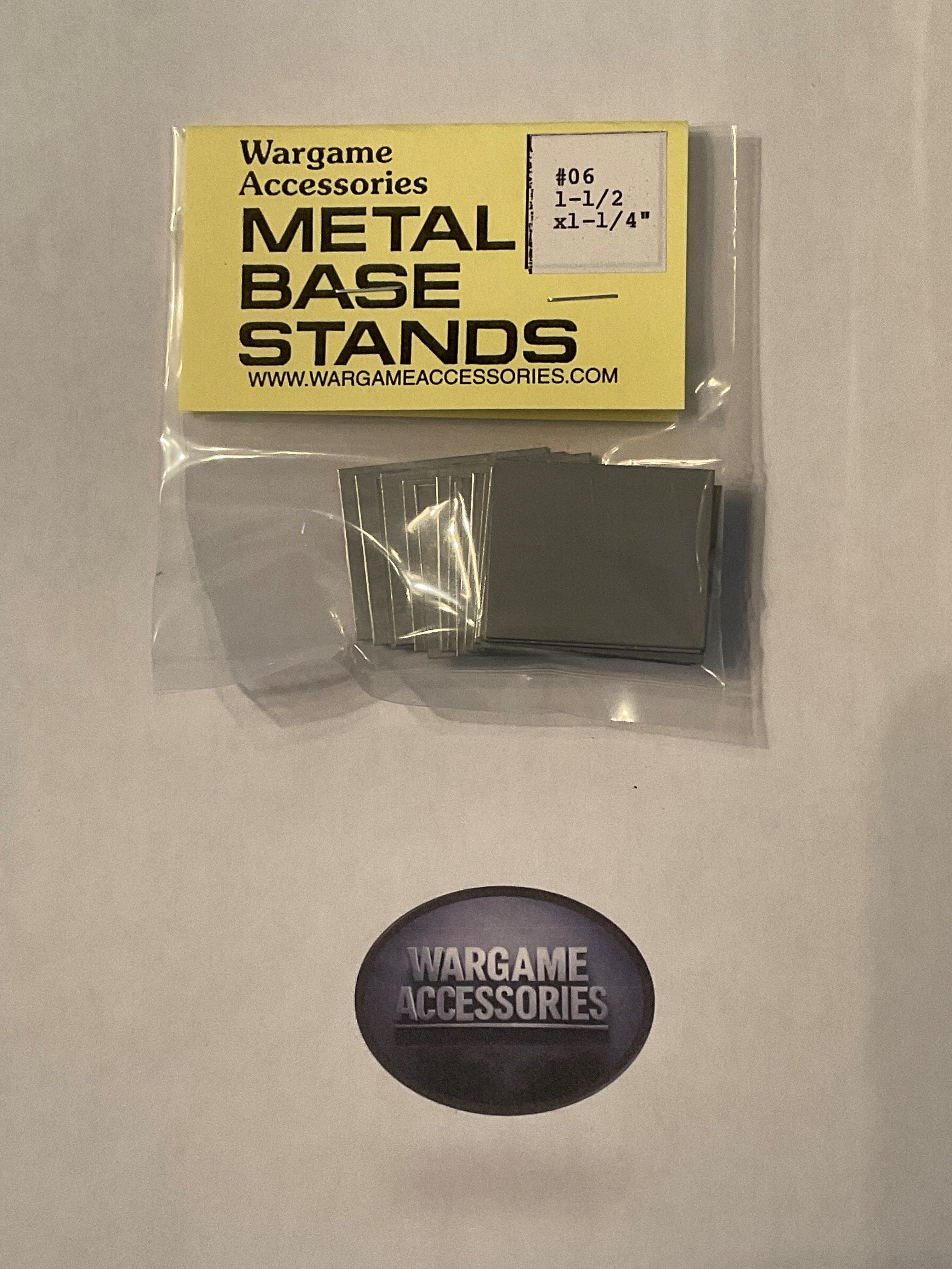 Metal Bases - US Standard (inches)