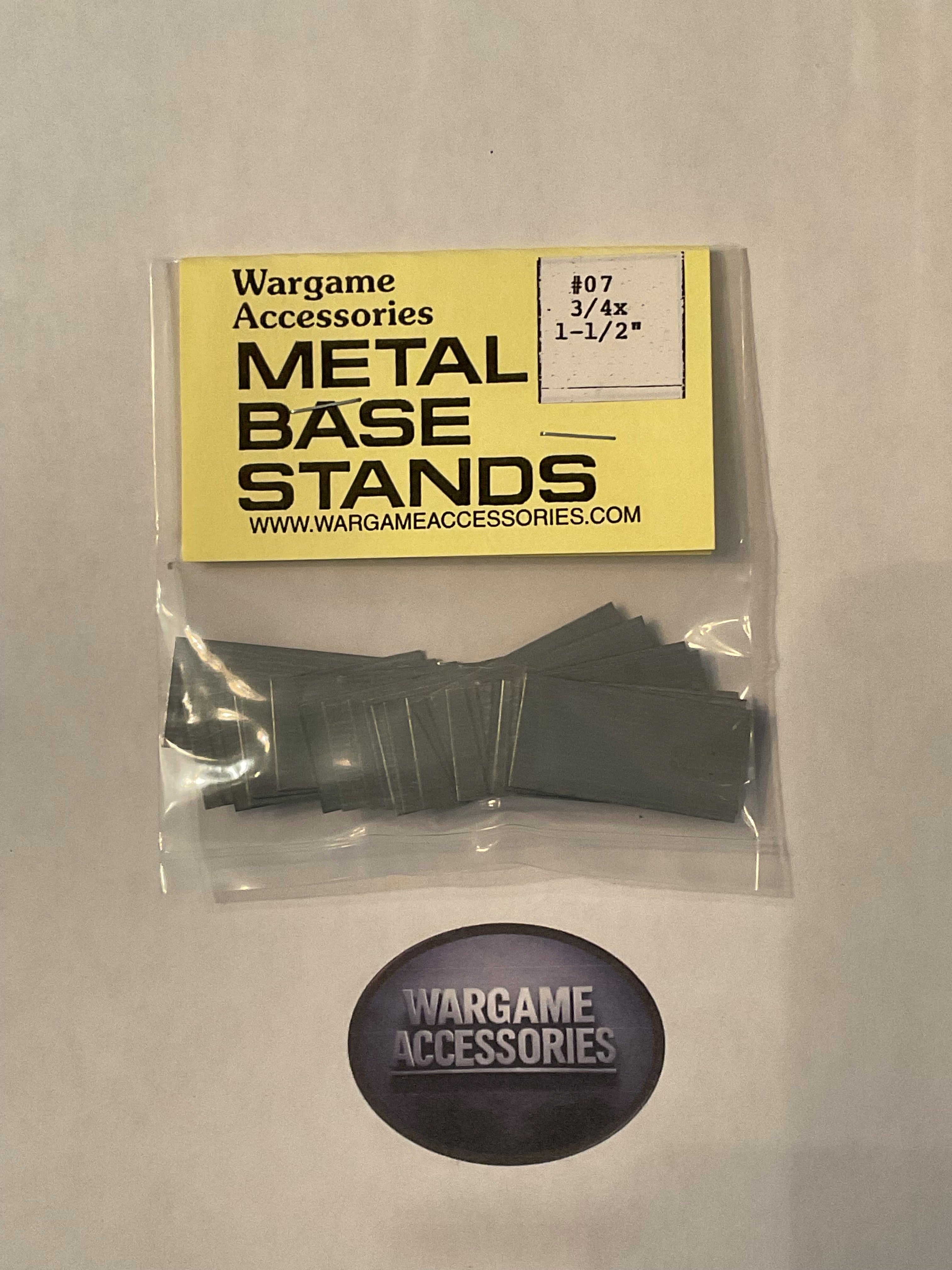 Metal Bases - US Standard (inches)