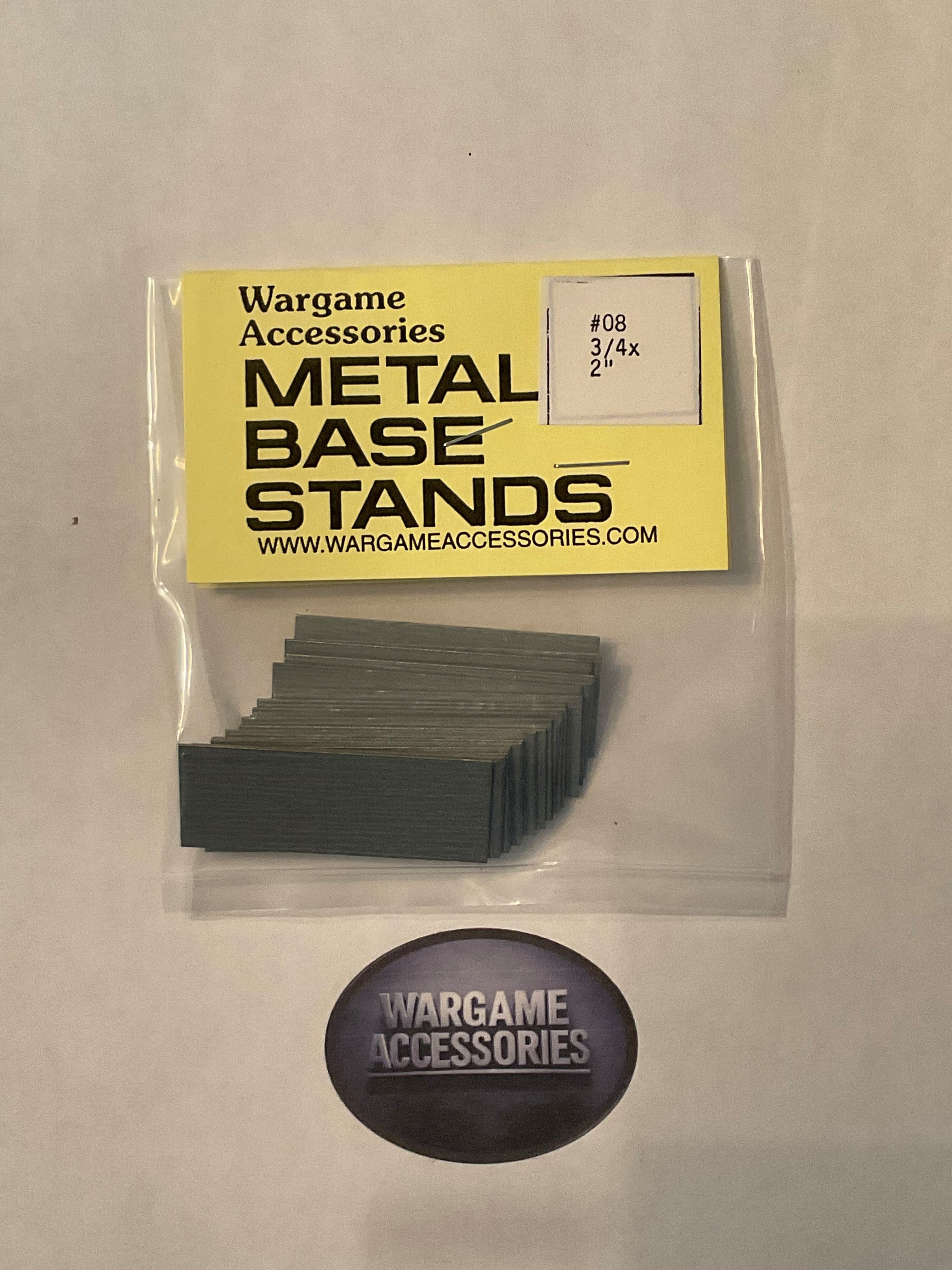 Metal Bases - US Standard (inches)